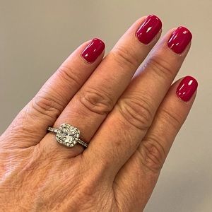 Engagement ring. Size 7 . Silver